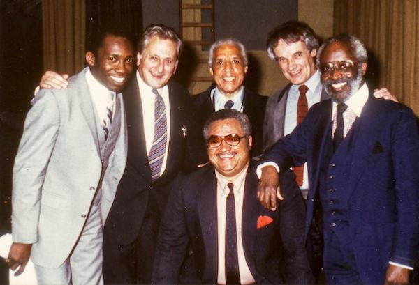 Alvin Queen ( gauche), Martin Rivera, Harold Ashby (au centre), Junior Mance ( droite), Anvers, Belgique, années 1980 © Photo X, Collection Alvin Queen by courtesy