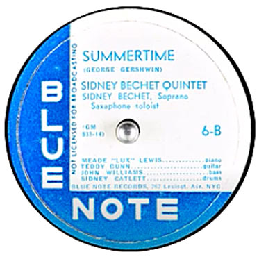 1939. Sidney Bechet, Summertime, Blue Note 6