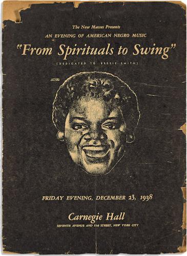 New Masses Presents: An Evening of American Negro Music, 'From Spirituals to Swing', a portrait by Hugo Gellert, 23 décembre 1938